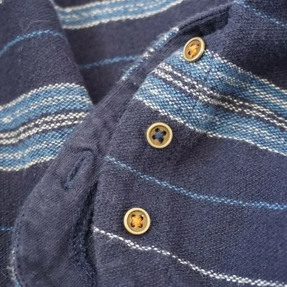 White Stuff Dress Tunic Navy Blue 100% Cotton Striped Shift Casual Smock 16 - Picture 5 of 7